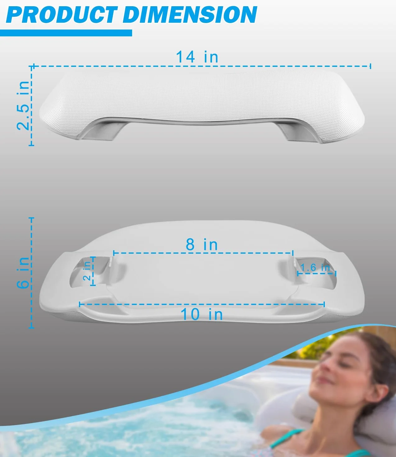 Oreillers de Rechange pour Spa Hot Spring Highlife Collection, Appui-tête Gris Froid