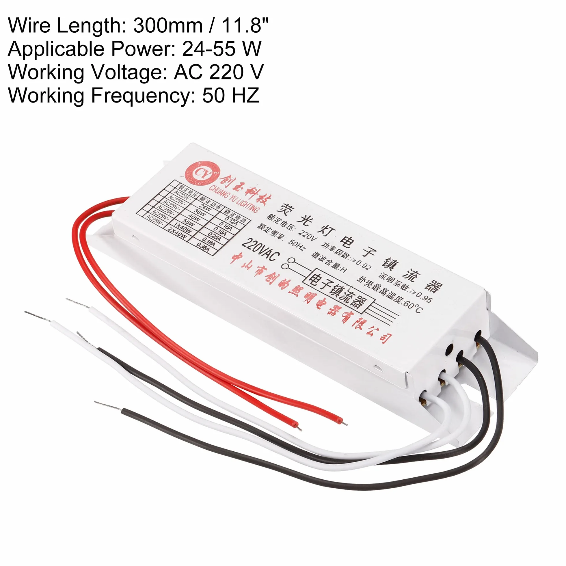 PATIKIL 6x2x1" Électronique Ballast, 220V AC 22/40-Watt H Type Fluorescent Lampe Universel Ballast Tube Instant Démarrer, Blanc