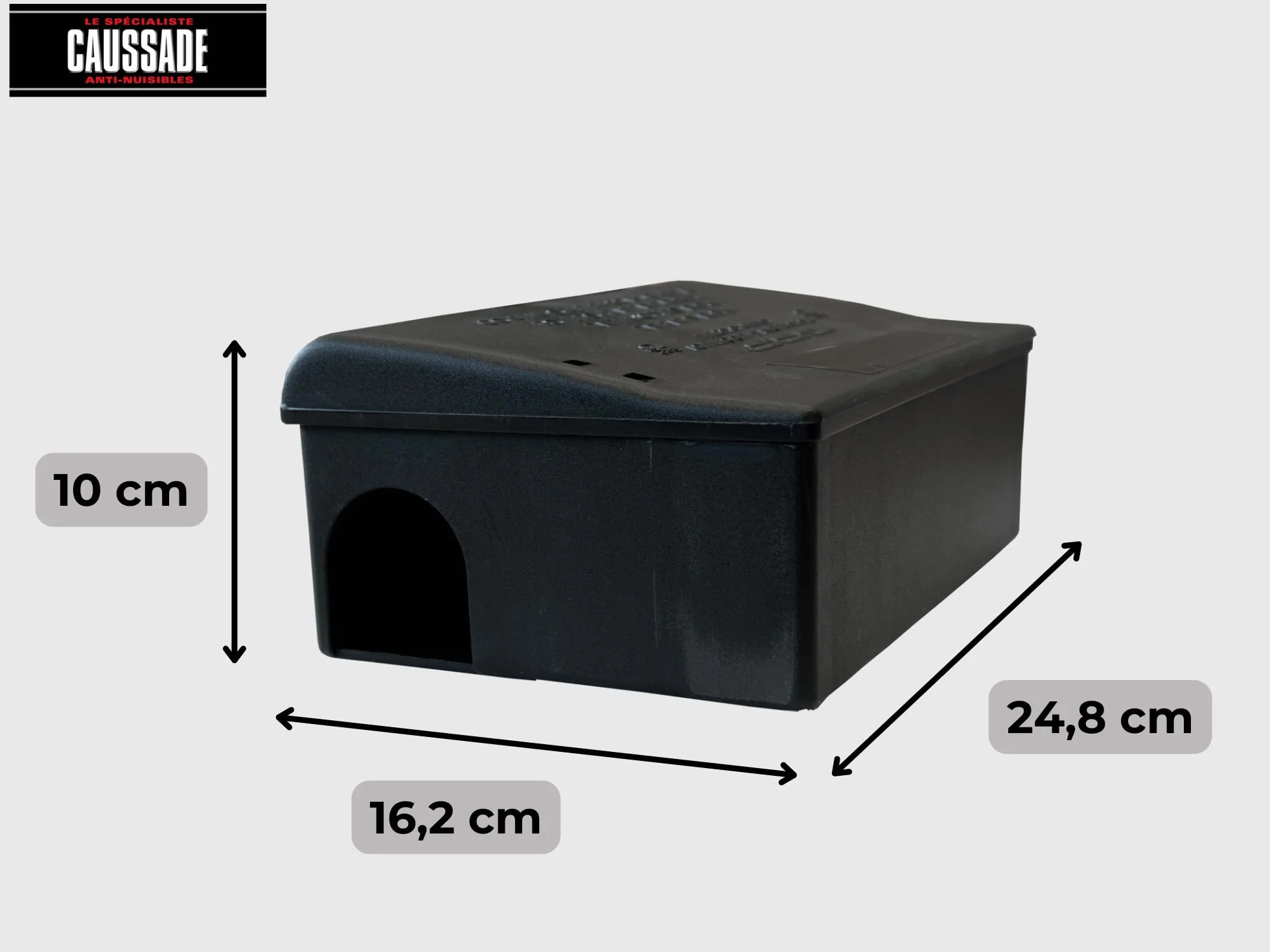 CAUSSADE Boite Appât Rats & Souris Sécurisée avec Clé de Fermeture Réutilisable 3 Mangeoires