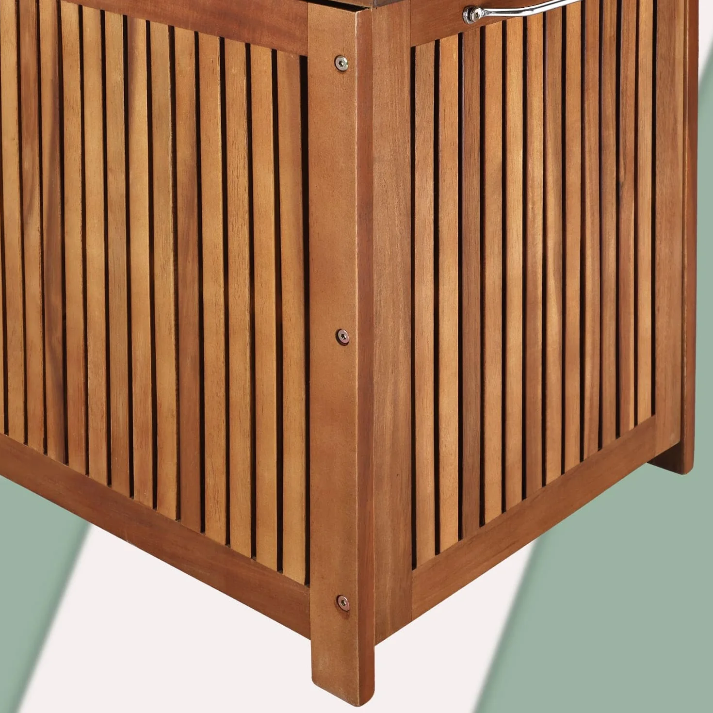 Casaria Coffre de rangement en bois 350 L roues poignée capacité charge 160 kg Jardin