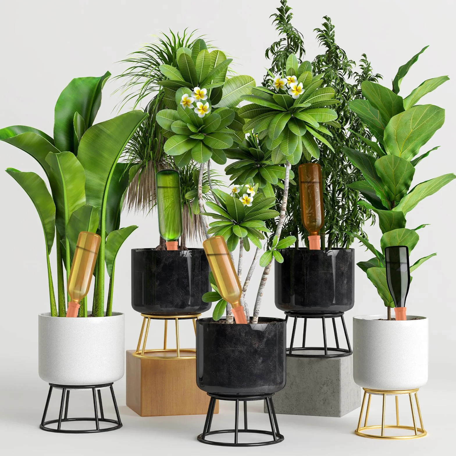 Frasheng Cône d’arrosage Argile, Système d'irrigation automatique, Kit goutte à goutte pour plantes en pot