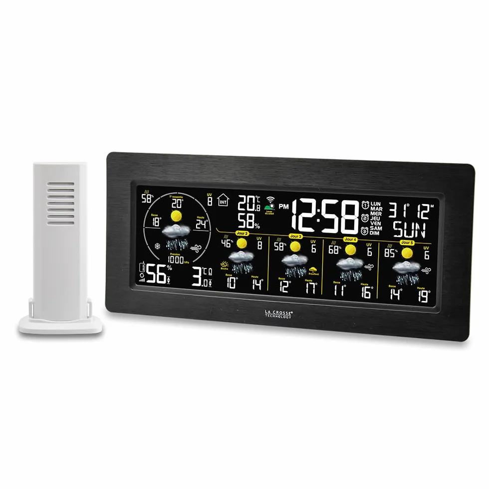 La Crosse Technology SW404 Station Météo J+4 avec connexion Wifi Noir