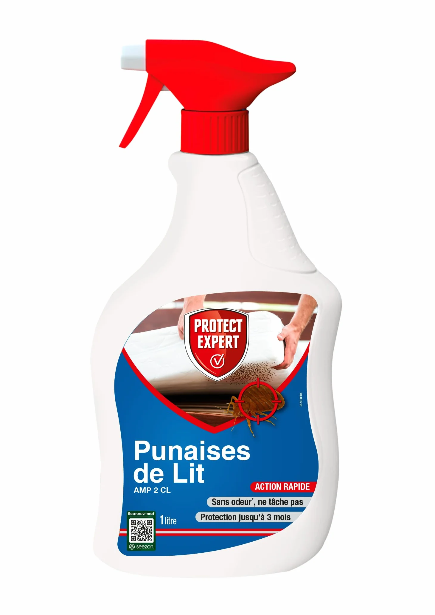 PROTECT EXPERT Anti Punaises De Lits & Acariens 1L - Élimine Larves et Adultes - Efficacité Longue Durée