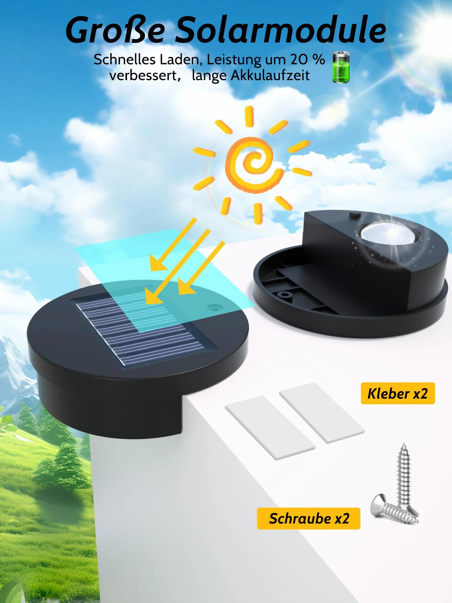 Lampe Solaire RGB LED Extérieure Lot de 4 pour Terrasses Piscines