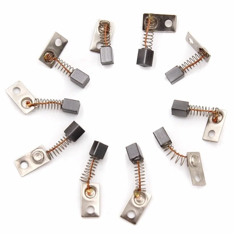 FACAIIO Lot de 10 balais de charbon pour moteur électrique Saeyang Série 210 102L 105L Haute conductivité 3 x 3 x 4,5 mm
