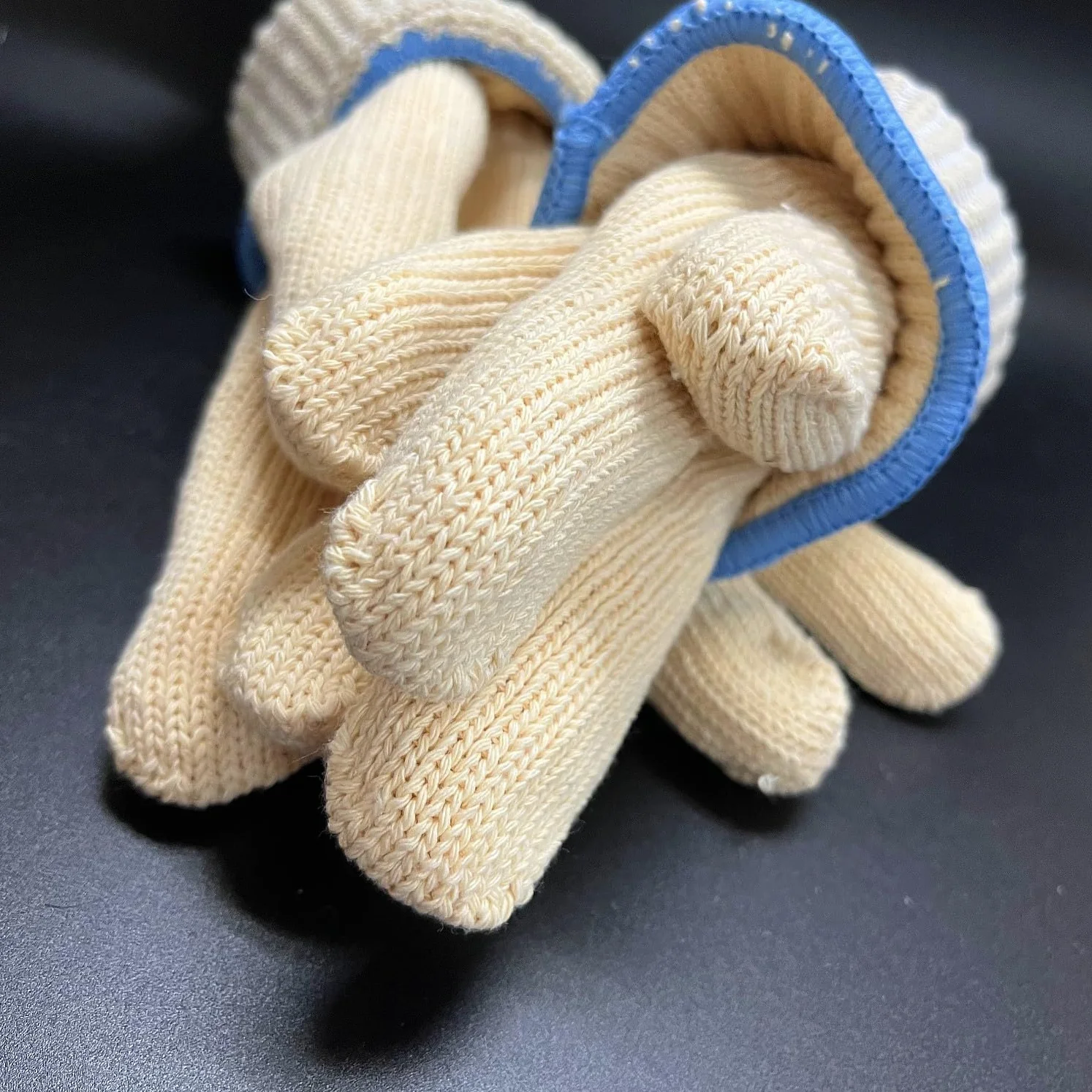 JZK Gants Anti Chaleur Four Résistant à Chaleur Coton Tricoté Épais pour Friteuse à Air Barbecue
