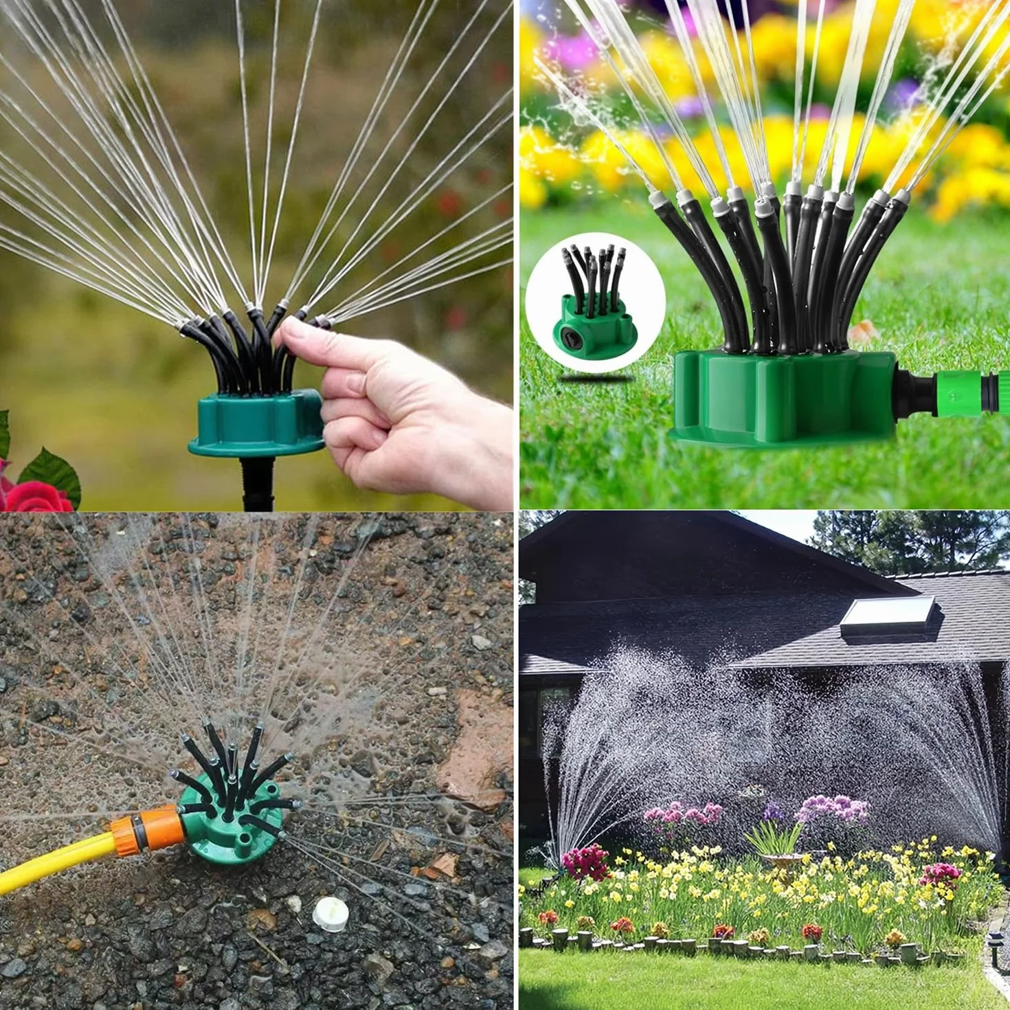 Arroseur Rotatif Pelouse Automatique Jardin Irrigation 1 Pièce Vert Système Souterrain Potager Multi Tête