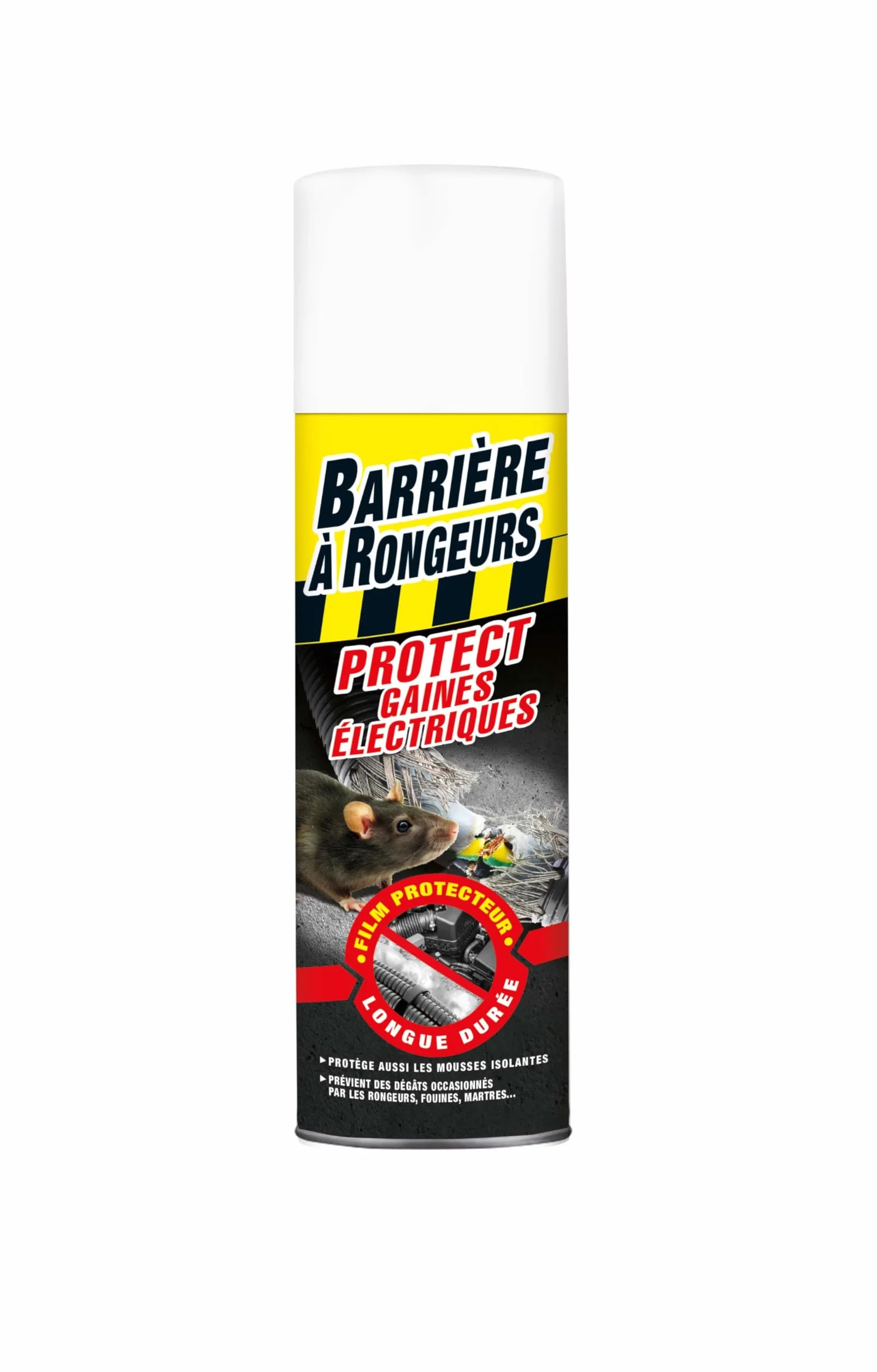 Barrière à Rongeurs Résine Protect Gaines Électriques Aérosol 400 ml Noir