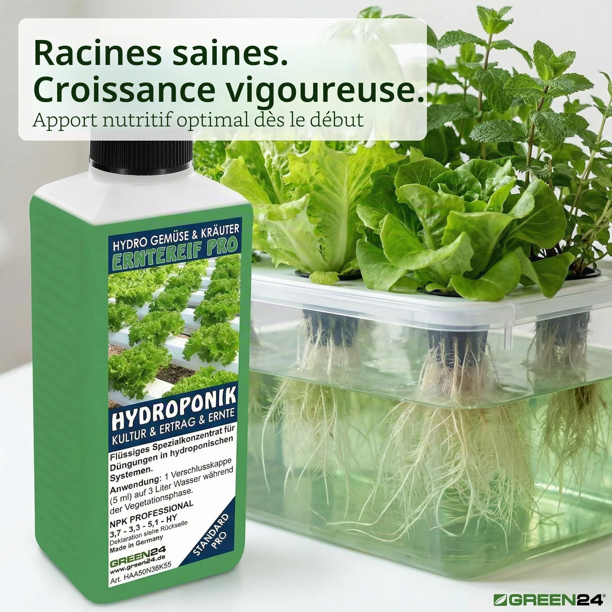 Engrais complet NPK pour plantes hydroponiques - Nutriments concentrés 250 ml
