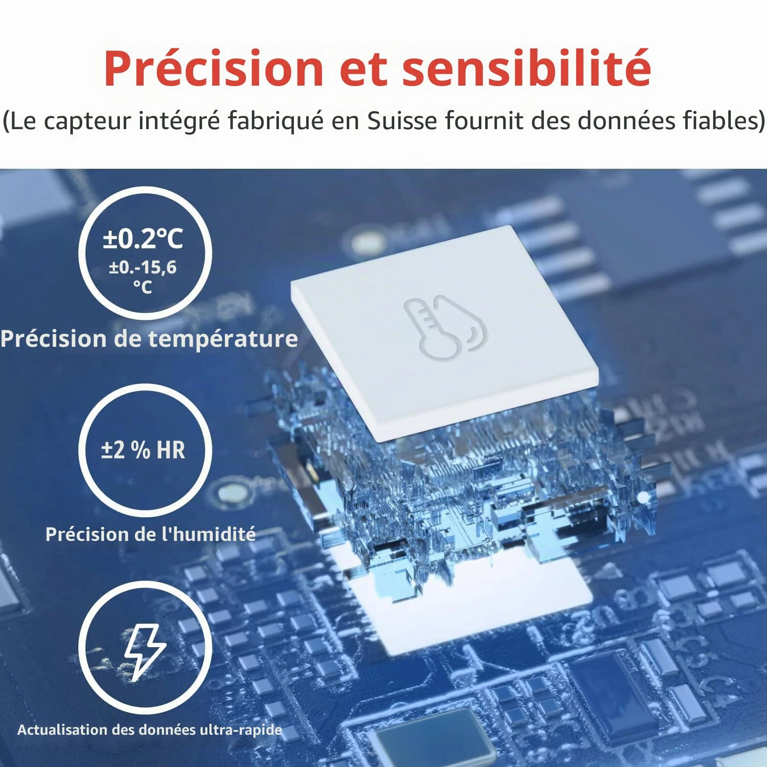 SwitchBot Thermomètre Hygromètre Intérieur Connecté - Thermo-hygromètre Numérique avec APP, Stockage de Données, Écran LCD