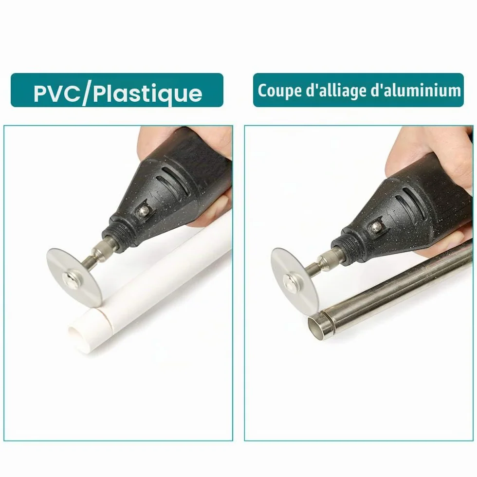 Disques de Coupe pour Dremel Outil Rotatif, HSS, Lame Mini Scie Circulaire pour pour la Coupe du bois, Plastique et Métal
