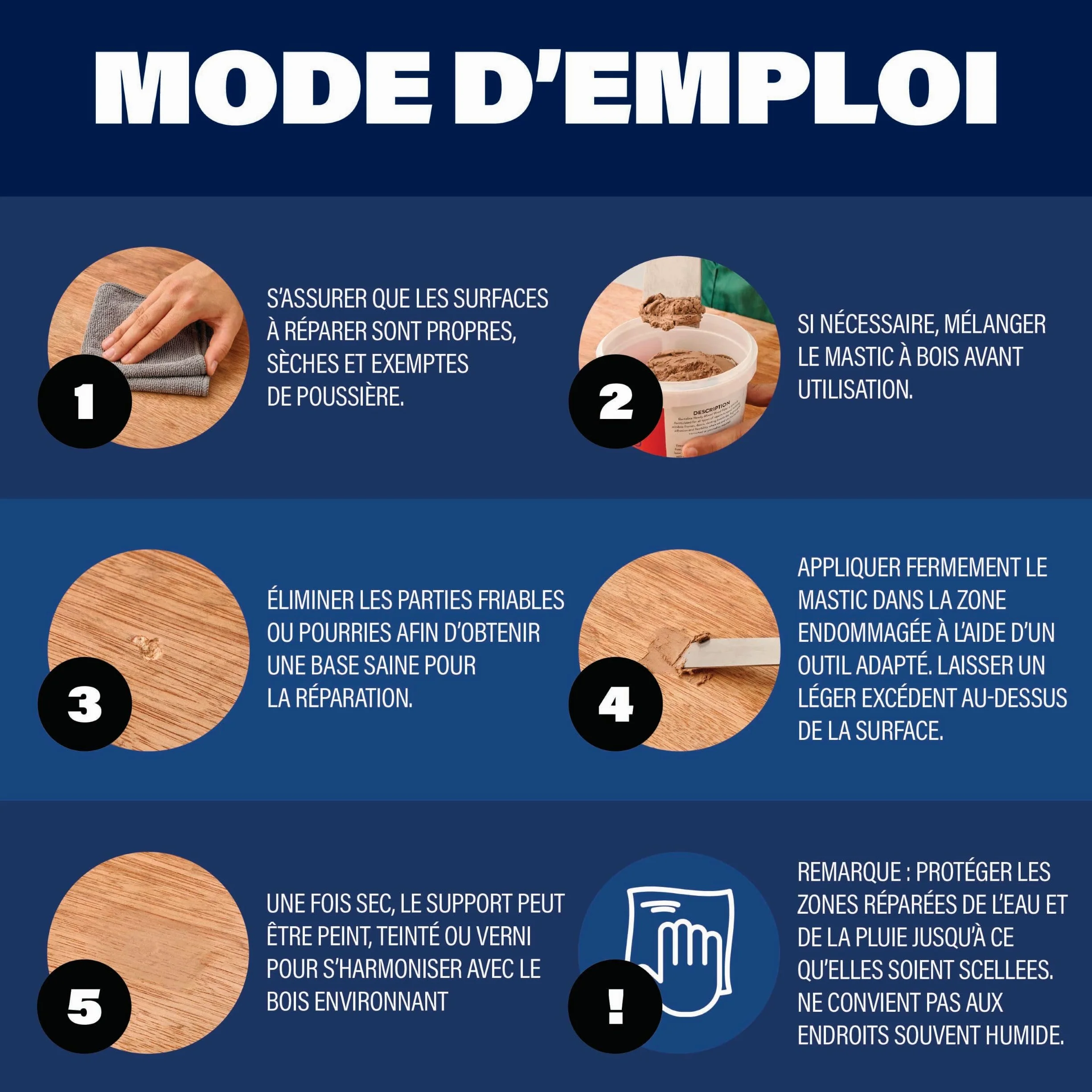 Bartoline Ready Mixed Wood Filler Brown 1 kg – Mastic Durable et Facile à Utiliser pour Les Réparations de Bois à l'Intérieur et à l'Extérieur