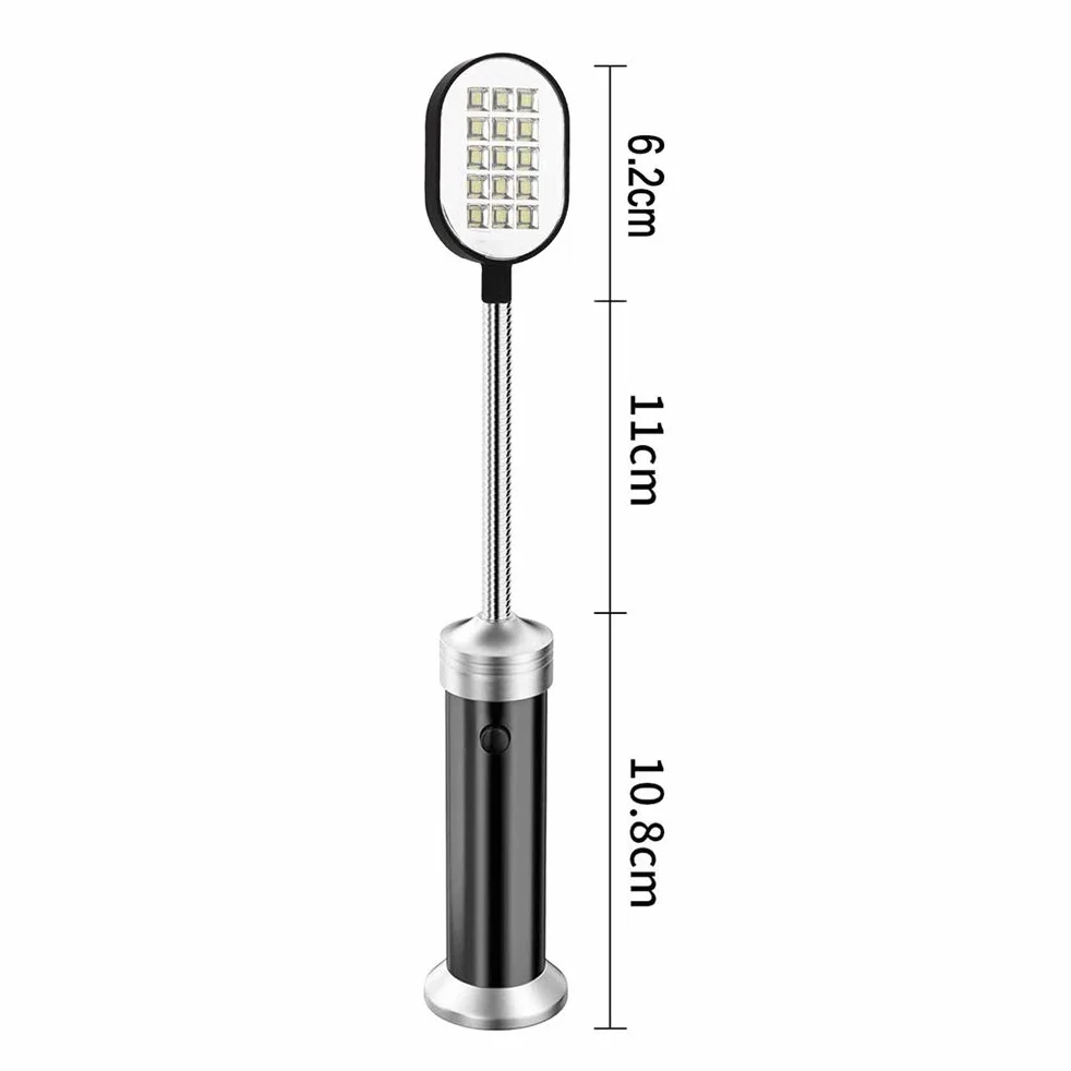 Lampe de Barbecue LED 15 LED Flexible Col de Cygne 360° avec Accessoires de Fumeur