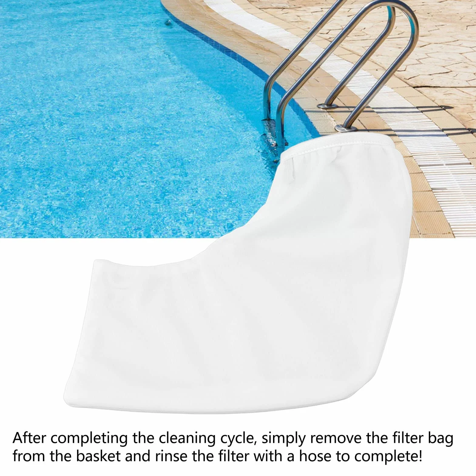 Sac Filtrant en Nylon pour Aspirateur de Piscine Pilot H1, 180 Microns, Lavable, 1,5 L
