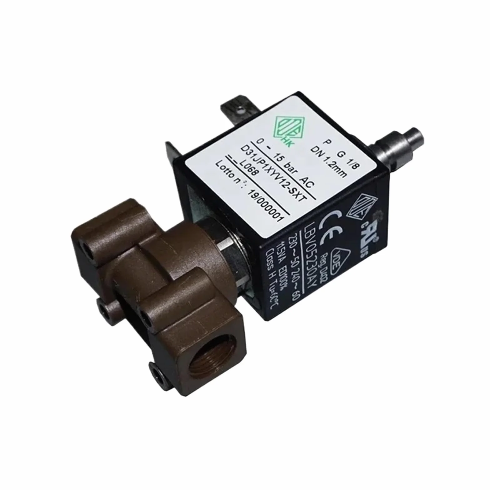 Micro électrovanne électrique AC 230V 240V G1/8, 2 positions 3 voies, vanne de contrôle débit d'eau, 0-15 bar