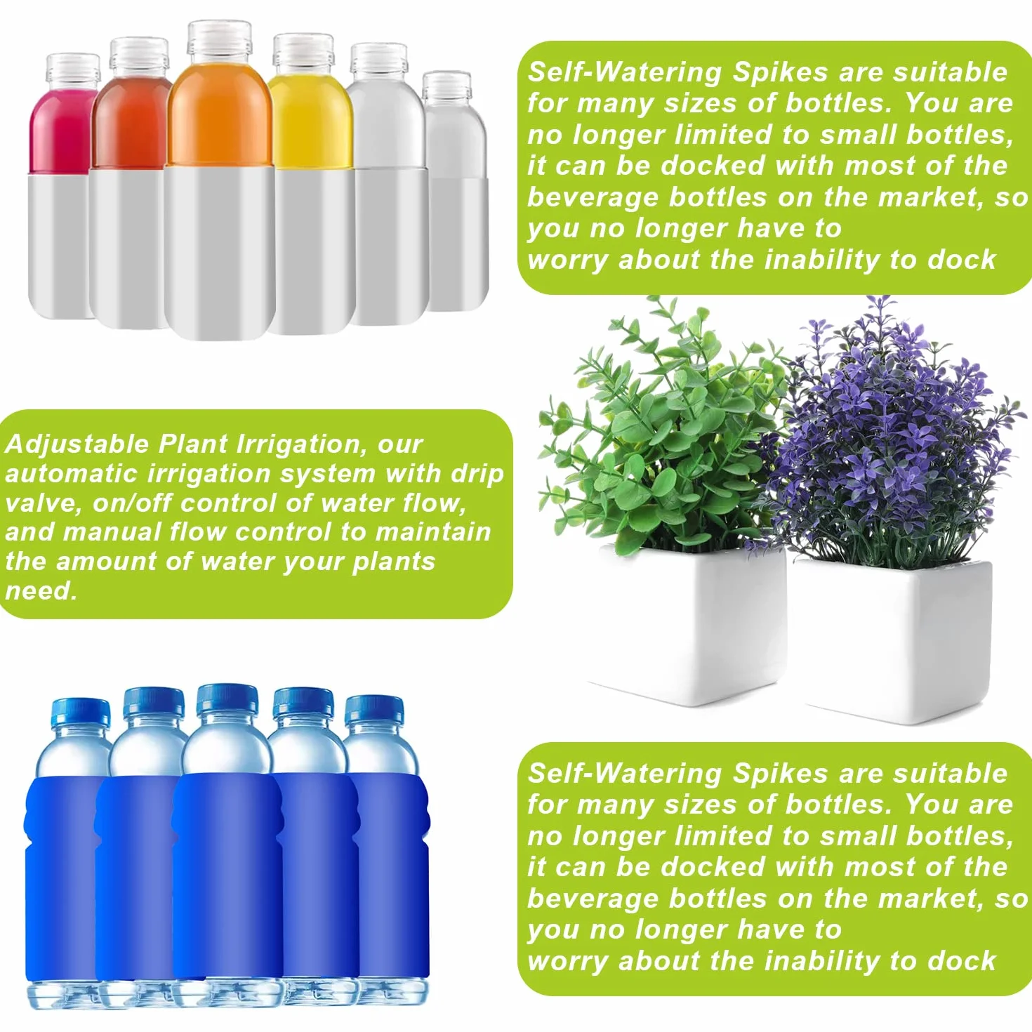 Kit Irrigation Goutte à Goutte Automatique Arrosage Plantes avec Vannes de Régulation