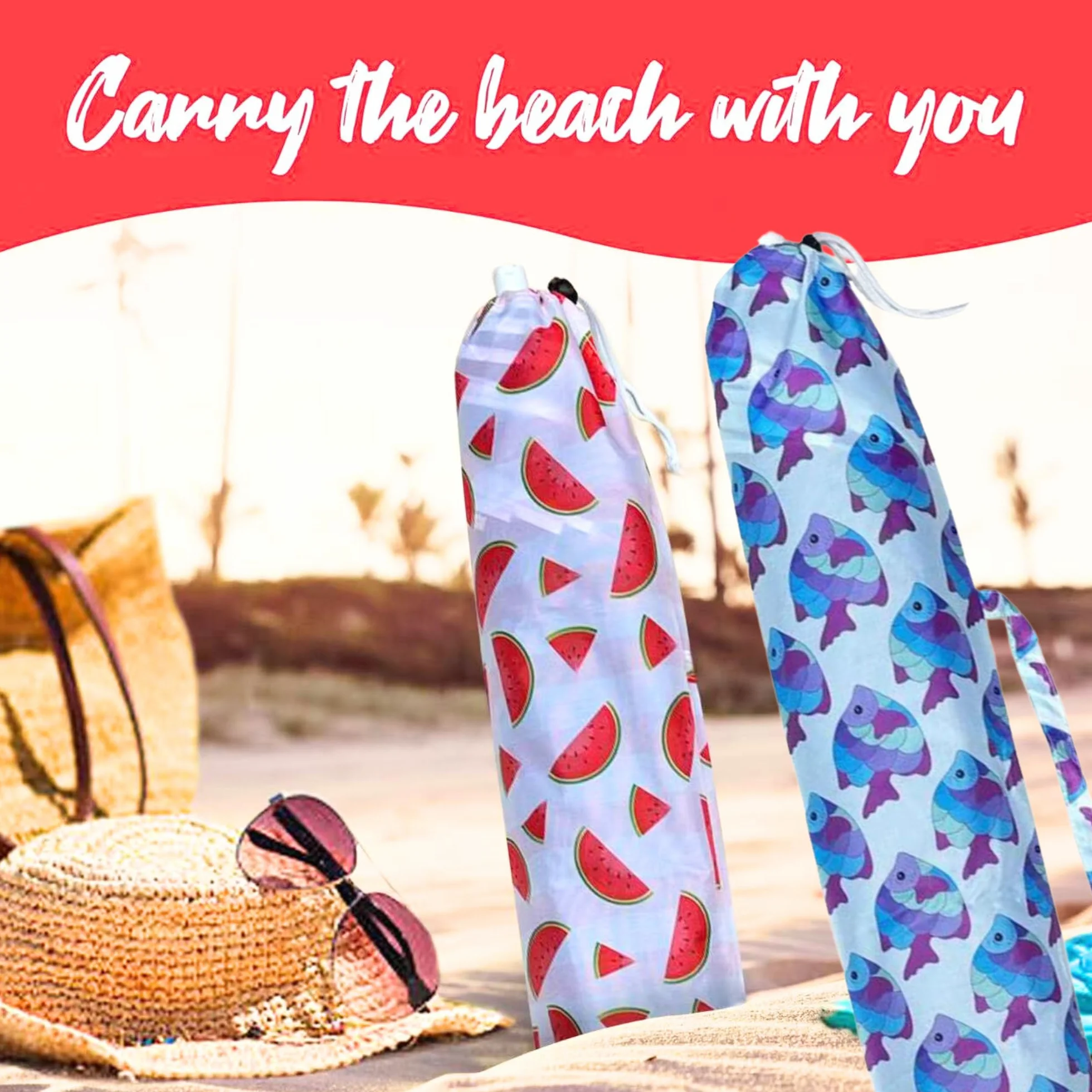Sac Housse Parasol Plage avec Poignée Robuste - Accessoire Rechange
