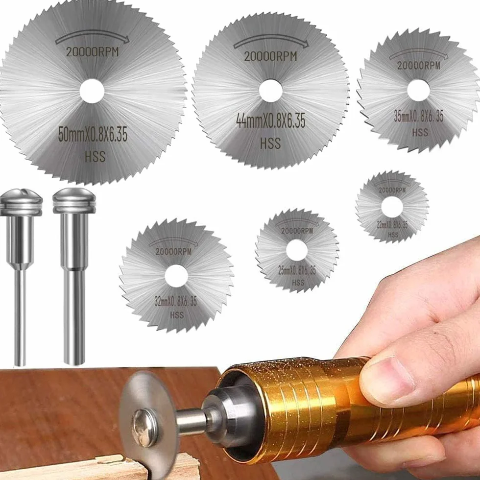Disques de Coupe pour Dremel Outil Rotatif, HSS, Lame Mini Scie Circulaire pour pour la Coupe du bois, Plastique et Métal