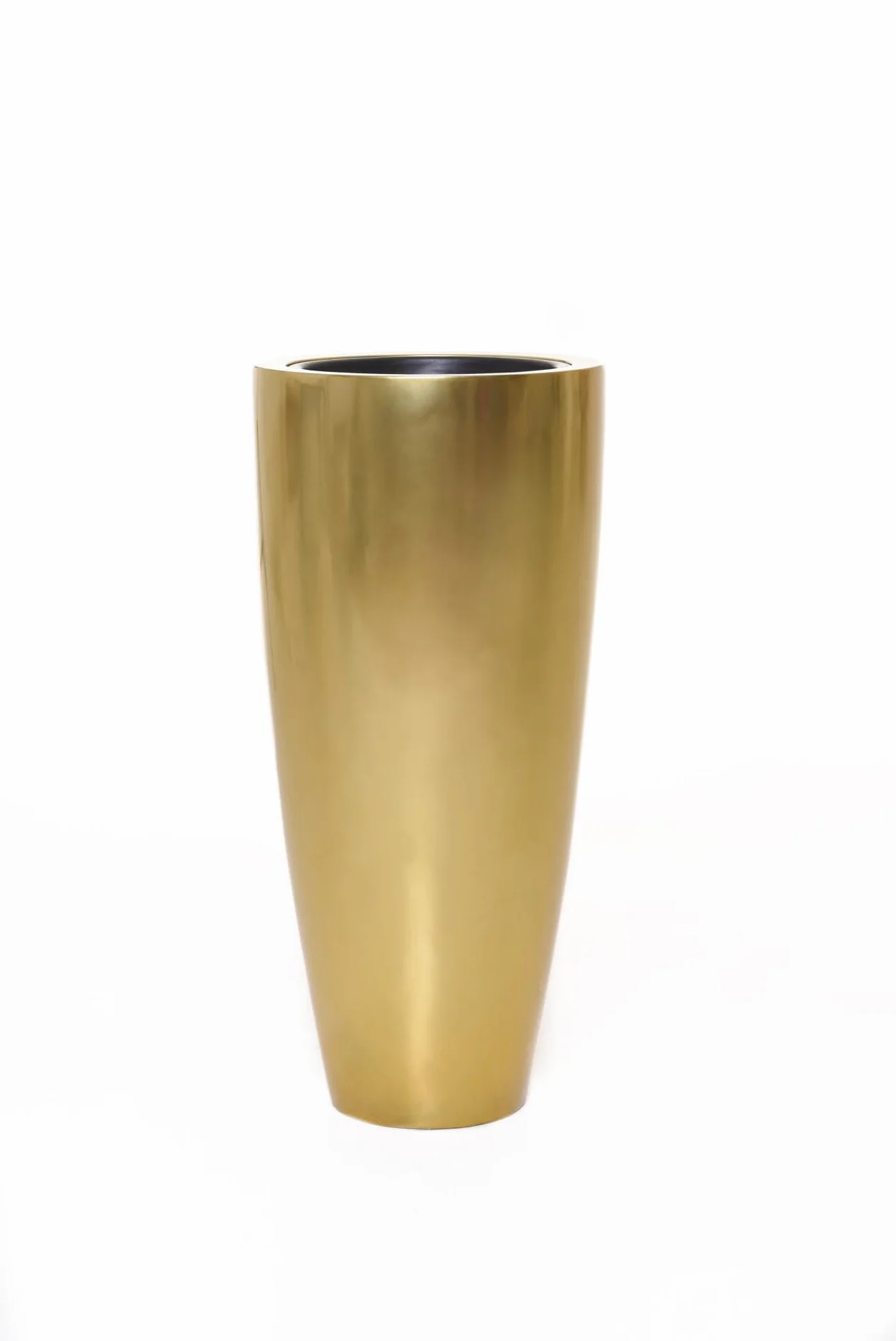 VIVANNO Bac à Fleurs en Fibre de Verre City Gold Metallic 80x37