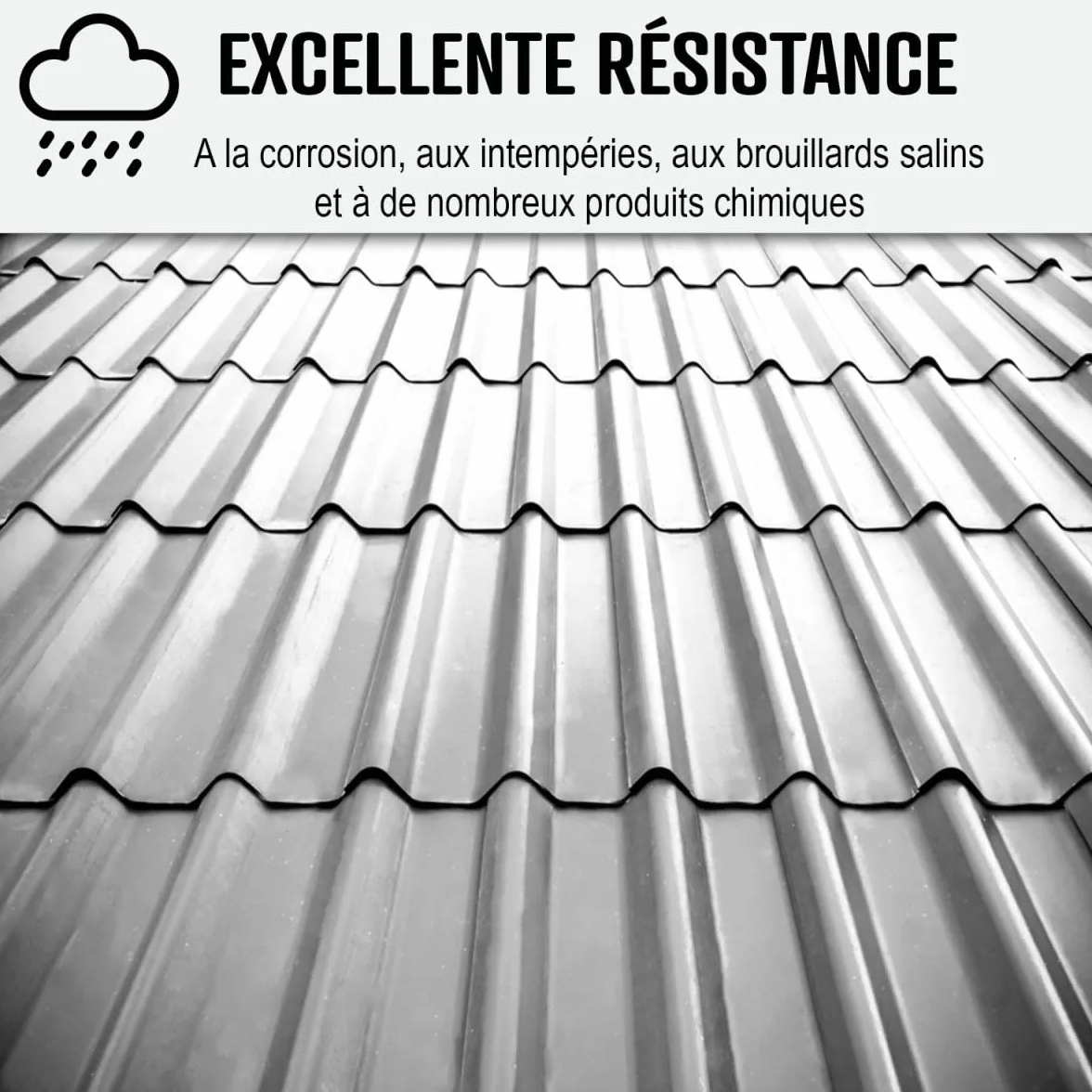 Produit d'étanchéité, toiture métallique, bac acier, peinture tôle, bardage, rouille, résistant à la corrosion et aux intempéries : Arcafilm antico - 20 kg Gris Orage - ARCANE INDUSTRIES