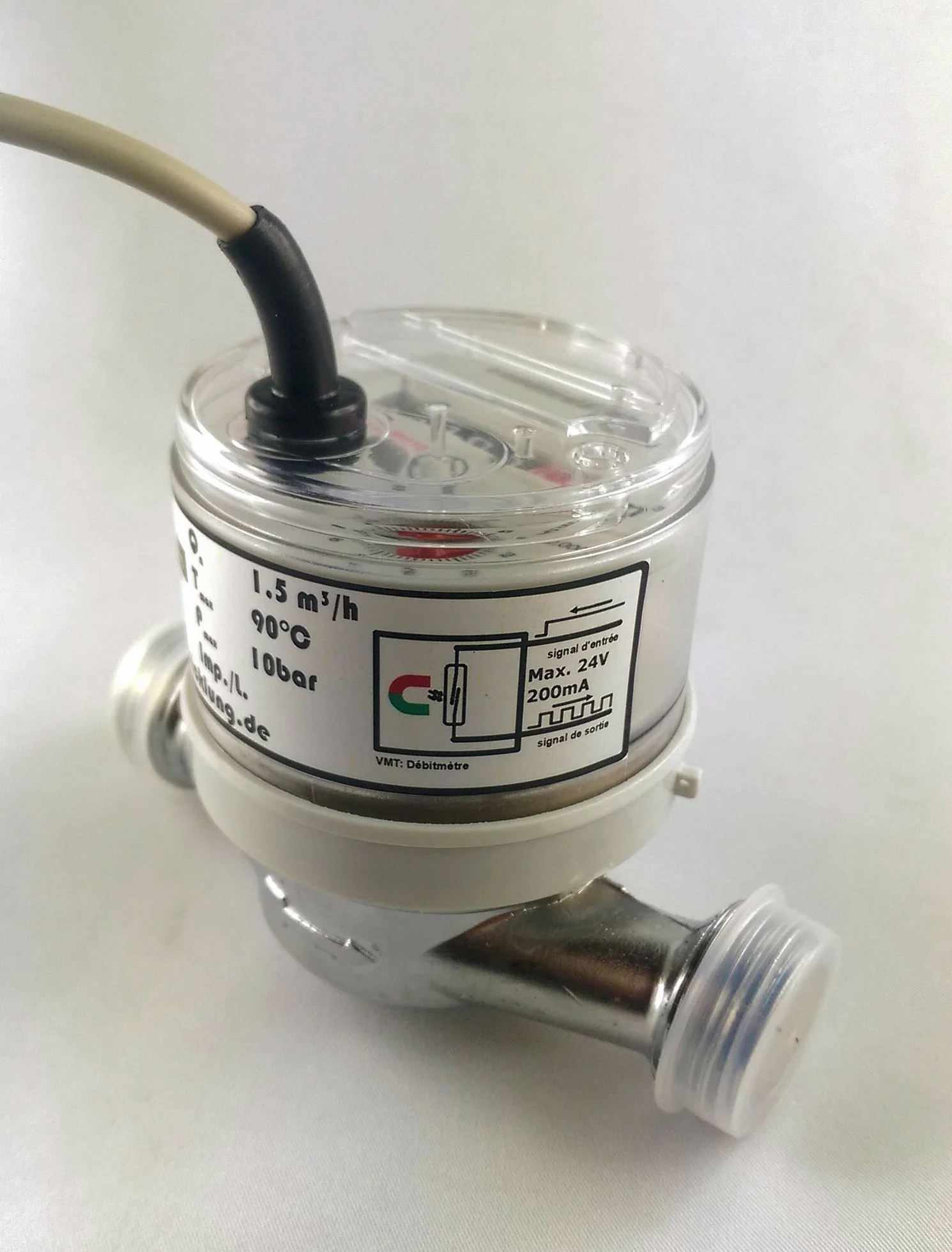 Débitmètre avec sortie d'impulsion Compteur d'eau Générateur de débit d'eau 1 Imp./L Qn 1,5m³/h
