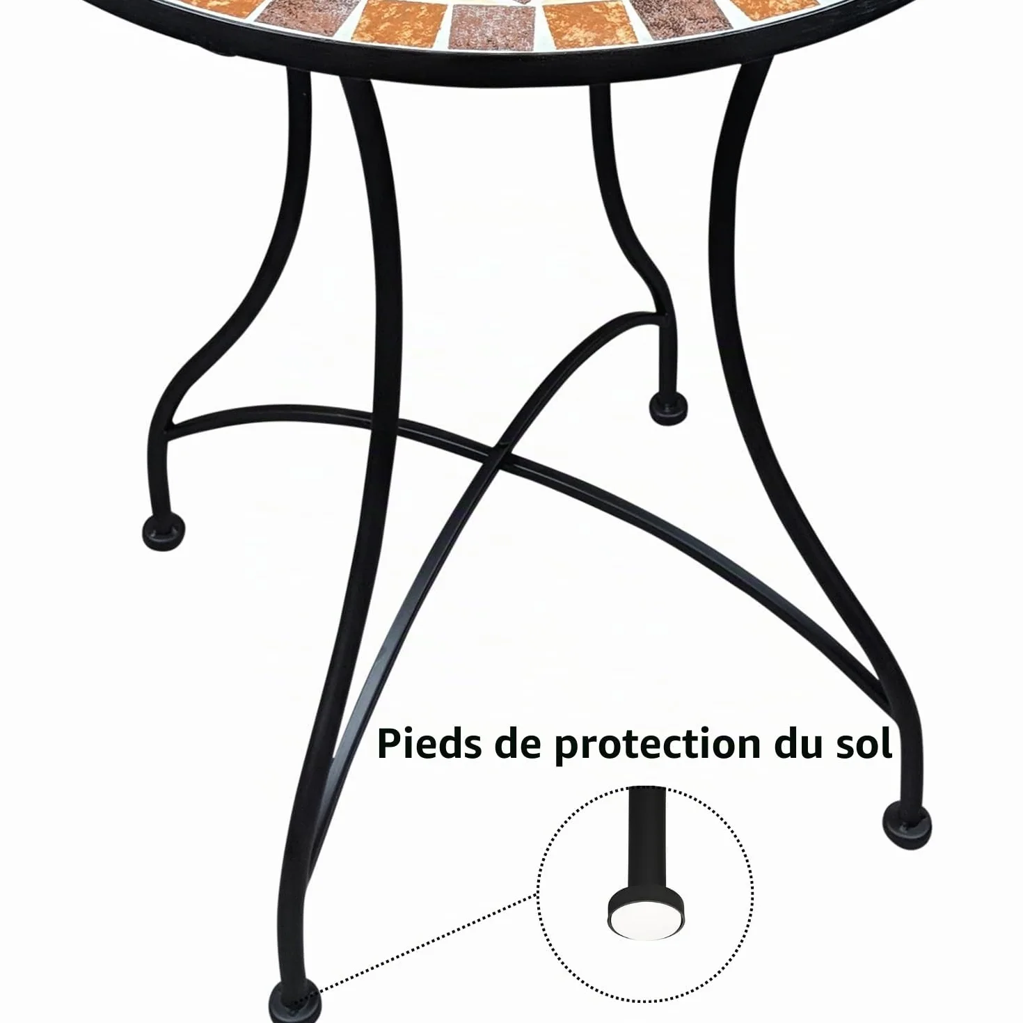 Gartengarnitur Mosaiktisch 2 Stühle Mosaik Sitzgarnitur Balkonset Balkonmöbel