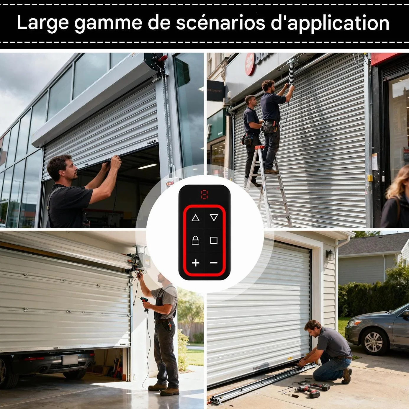 Télécommande De Garage | Transmetteur avec 6 Boutons,Ouvre-Porte Et Ouvre-Portail De Garage | pour La Maison, L'Appartement, Le Véhicule, L'Entrée, La Propriété, La Sécurité Et