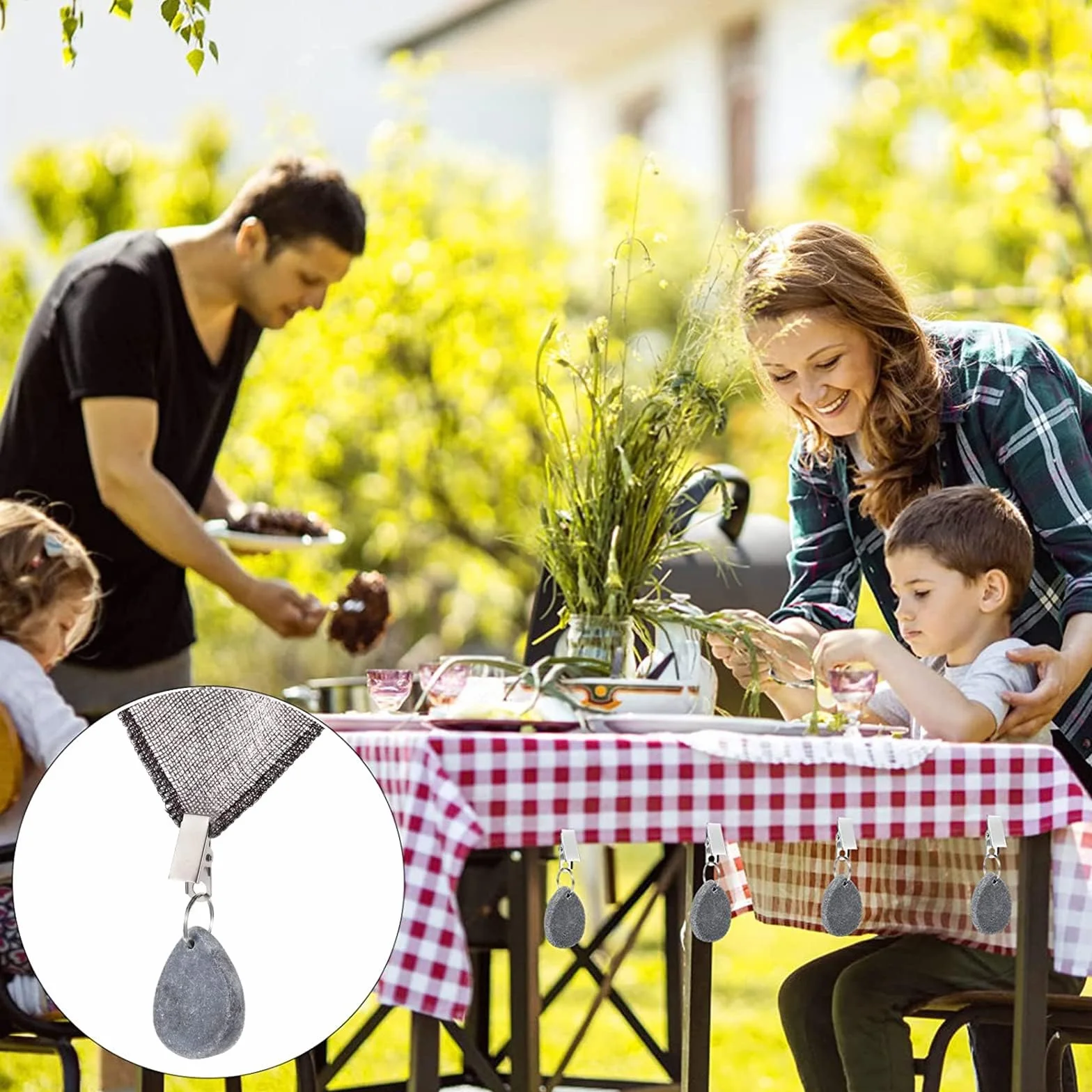 Poids pour Nappe de Table avec Pinces Marbre Naturel 12 Pcs pour Exterieur Jardin