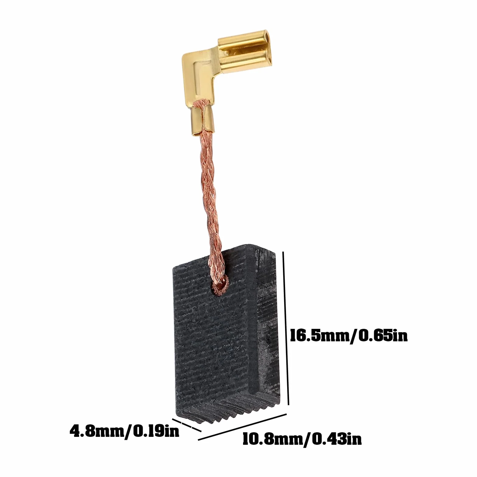 Lot de 4 Balais de Charbon pour Moteur de Meuleuse D'angle 4,8 X 10,8 X 16,5 Mm Compatible avec Makita 9565