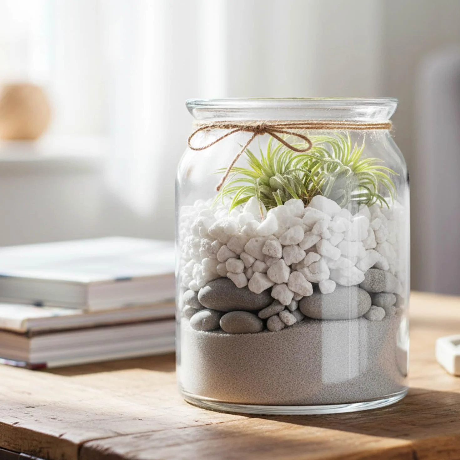 com-four® Sable décoratif Gris et Blanc 700 g, Grain 0,1–15 mm pour Bougeoirs, Vases en Verre