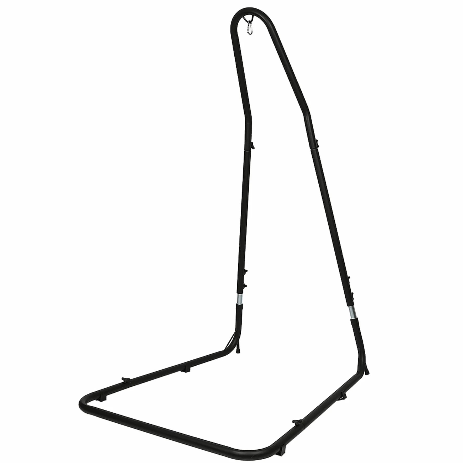 Support pour Hamac en Acier Réglable 135x115x200cm Noir