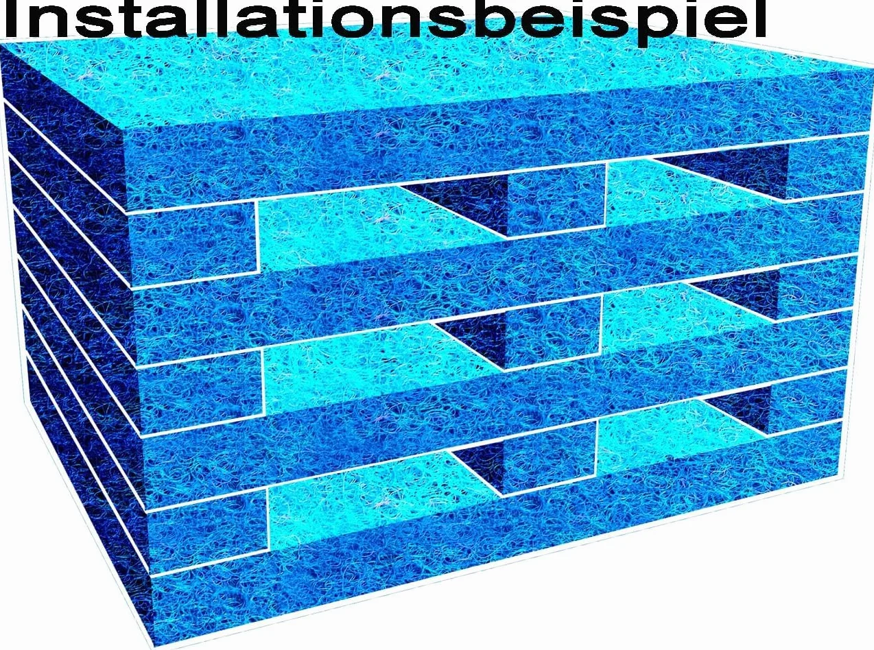 T.I.P. Tapis Japonais Premium Filtration 45x32 cm Bleu pour Bassin Extérieur