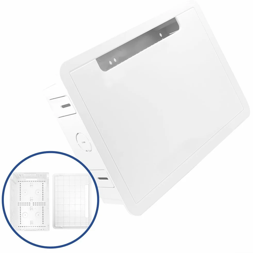 DAZZLEEX Boîte de gestion de câbles pour meuble TV ou média mural pour organiser les câbles et les fils 22,9 cm