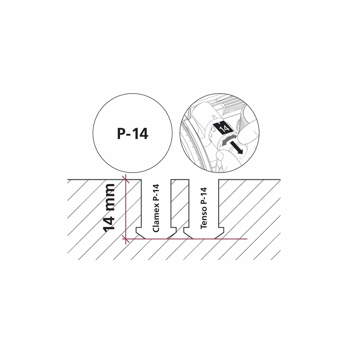 lamello Clamex P-14 Lot de 300 paires de connecteurs de meuble