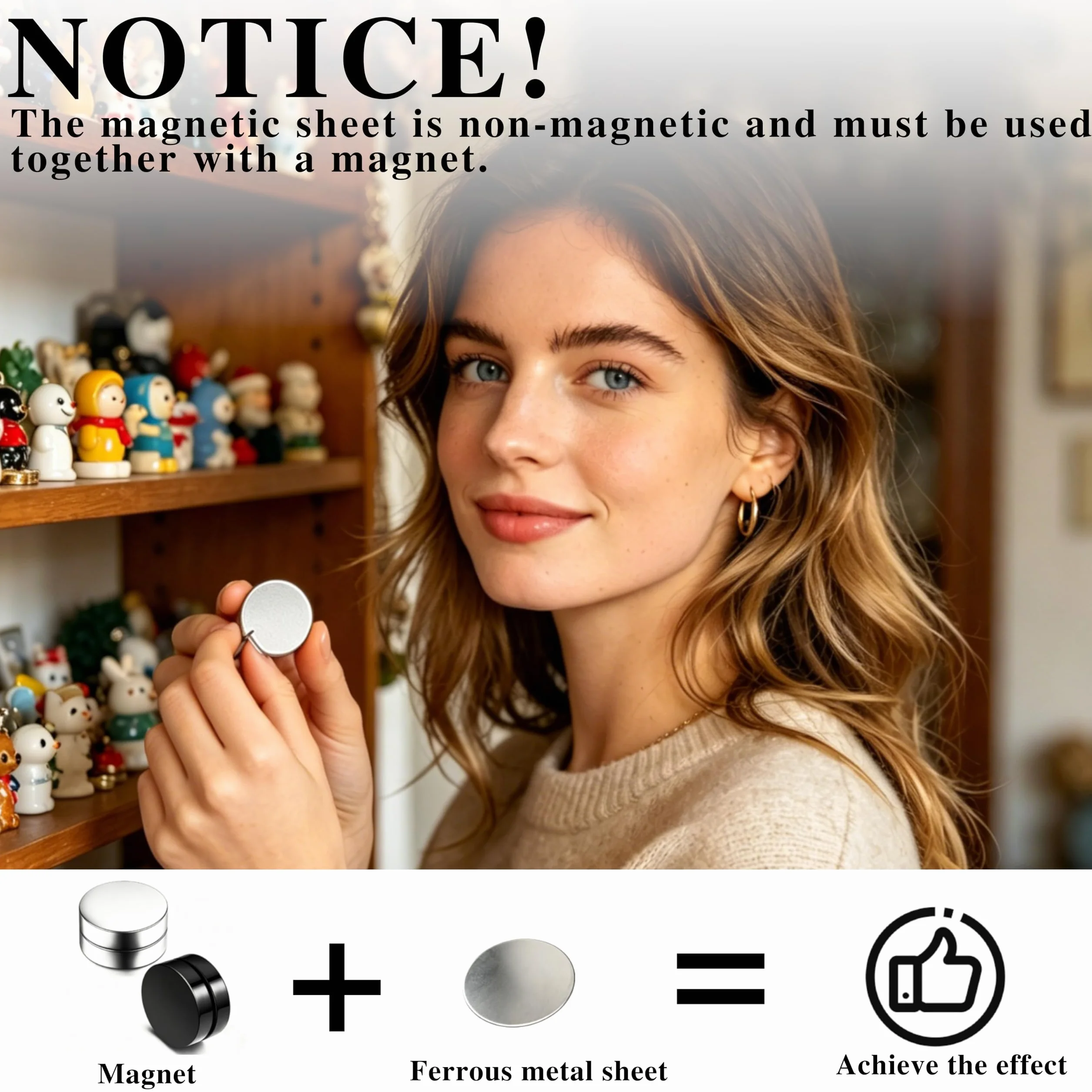 Lot de 40 plaquettes métalliques autocollantes pour aimants en acier inoxydable - Plaque métallique très fine de 0,3 mm - Compatible avec Tonies et supports magnétiques - Pour téléphone portable et