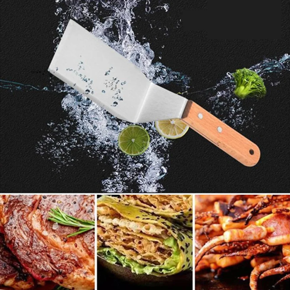 Spatule Plancha Inox Granmagazz, 2 Pcs Spatules à Griller Professionnelles Inoxydable