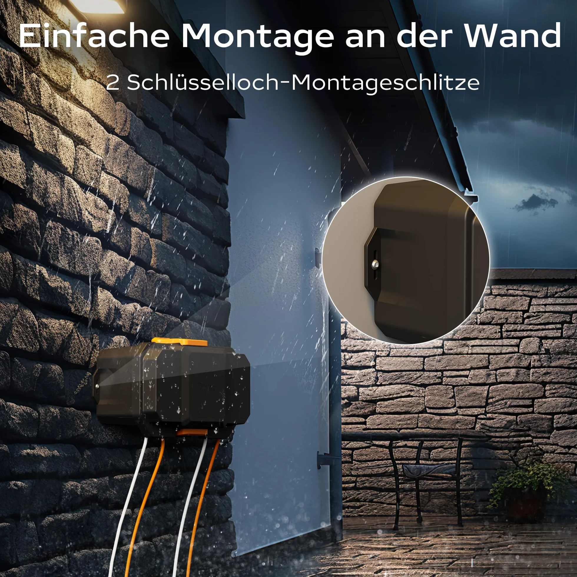 Diivoo Boite Etanche Electrique Exterieur (27,3 x17x13,3 cm), Protection de Prise, Protection de Rallonge électrique Résistante aux Intempéries, pour Multiprise, Minuteries, Lumières de Noël, Noir