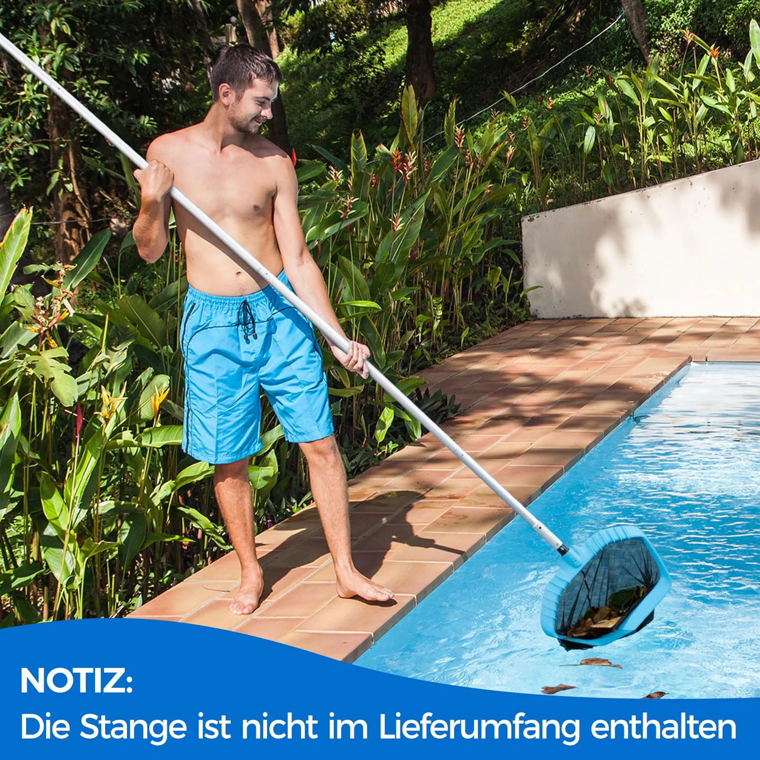 Mowend Épuisettes de Piscine Filet Fond 34 mm Sac en Filet Ramassage Feuilles Surface