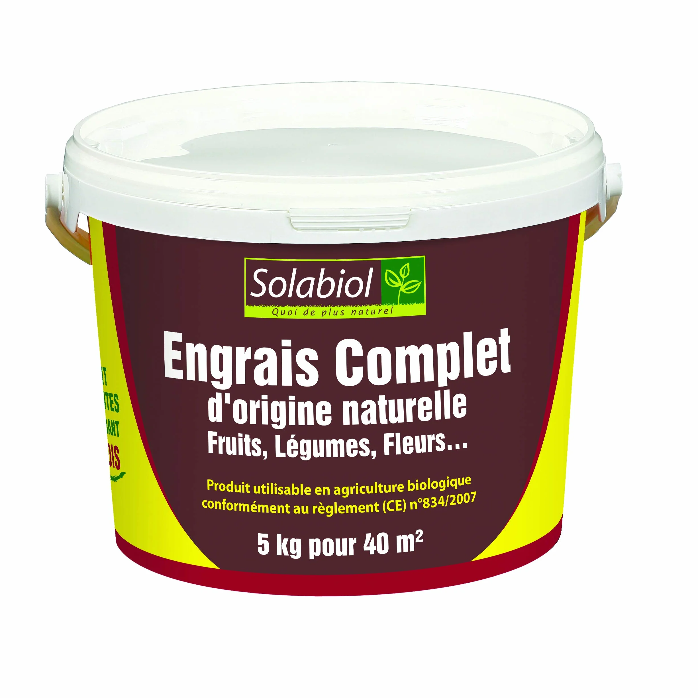 SOLABIOL Engrais Jardin Complet 5Kg - Utilisable en Agriculture Biologique - Double Action Starter & Nutrition Longue Durée