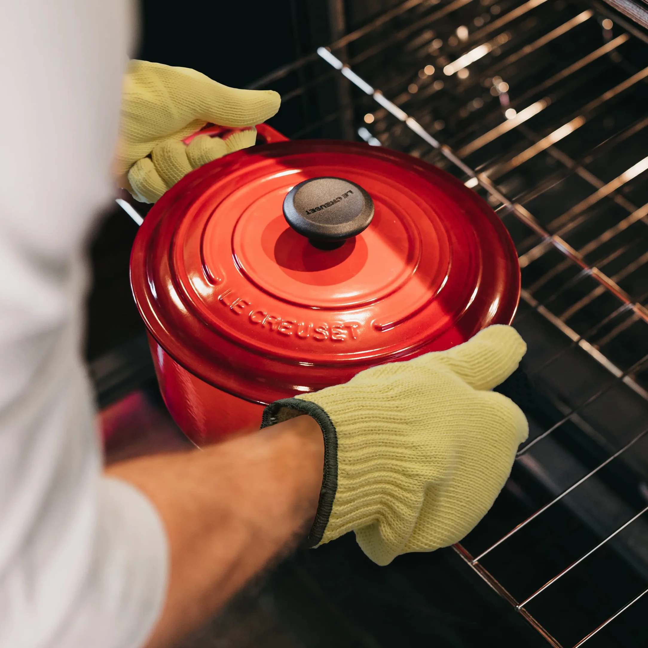 LEBON GTA/D/27 Gant de Protection Chaleur ignifugé Multifonction Barbecue Cuisine Jaune Taille Unique 1 Paire
