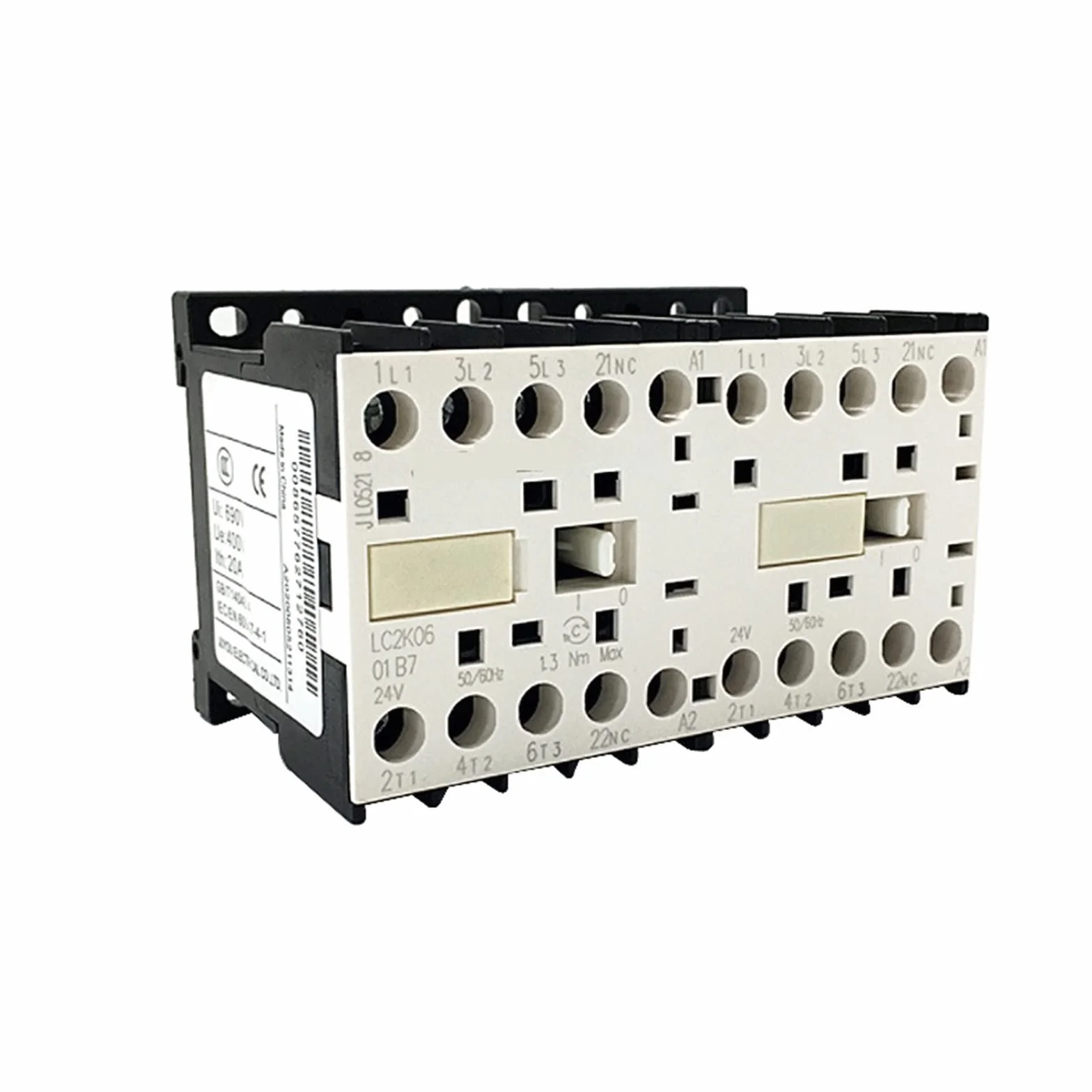 Contacteur ca LC2K0601 LC2K0610 NO NC verrouillage réversible Mini verrouillage mécanique 6A moteur avant et arrière 1 pièces (Color : AC110V F7 LC2K0601)