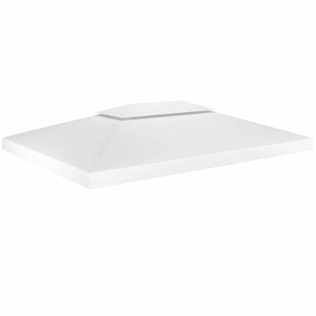 vidaXL Toile de Toit de Belvédère 2 Niveaux 310 g/m² 4x3 m Blanc