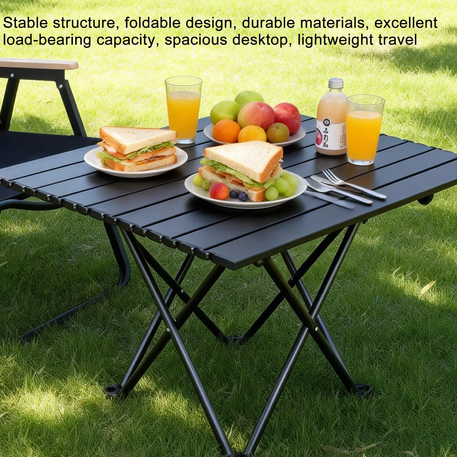 Table de camping pliable portable GOMETY en aluminium avec sac de transport