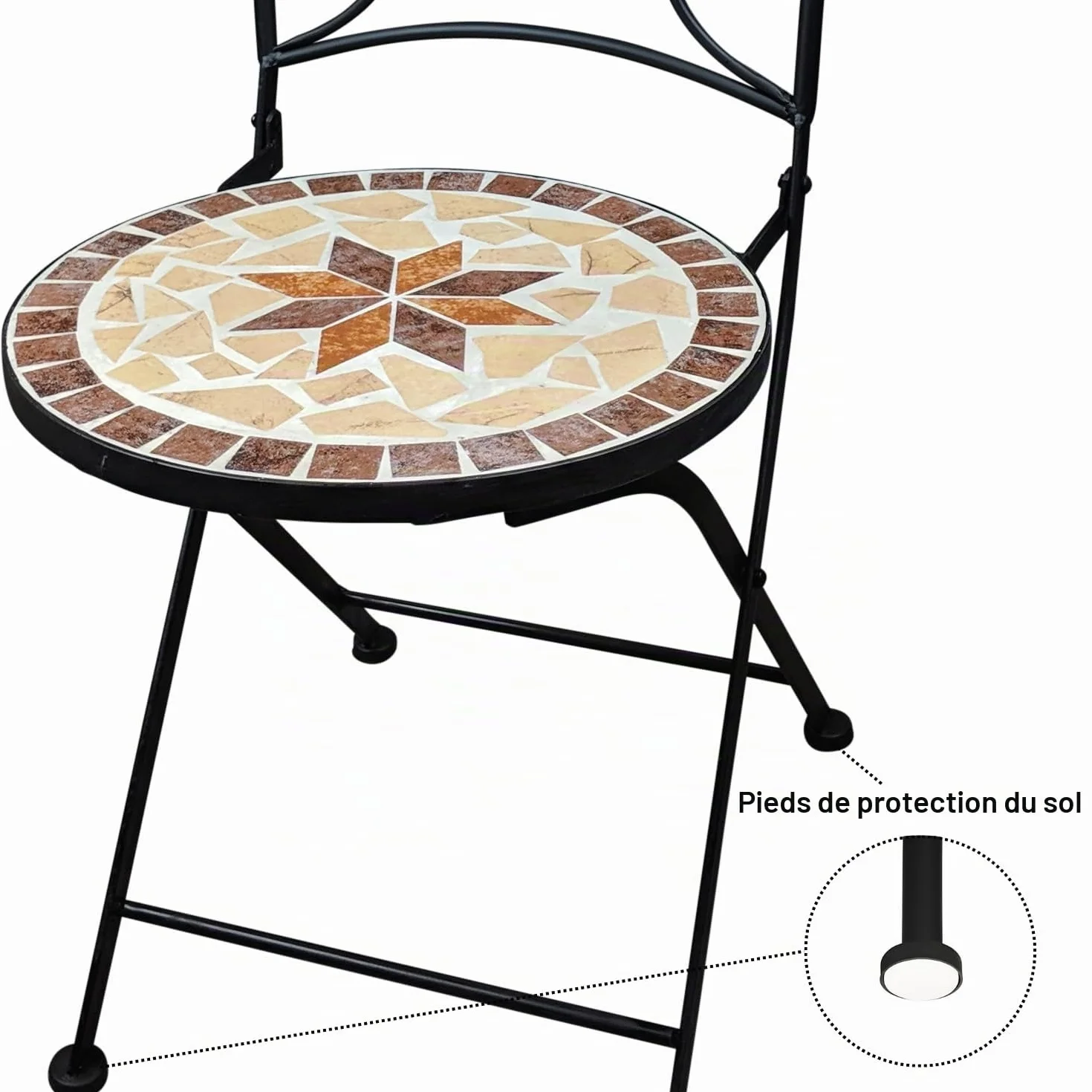 Gartengarnitur Mosaiktisch 2 Stühle Mosaik Sitzgarnitur Balkonset Balkonmöbel