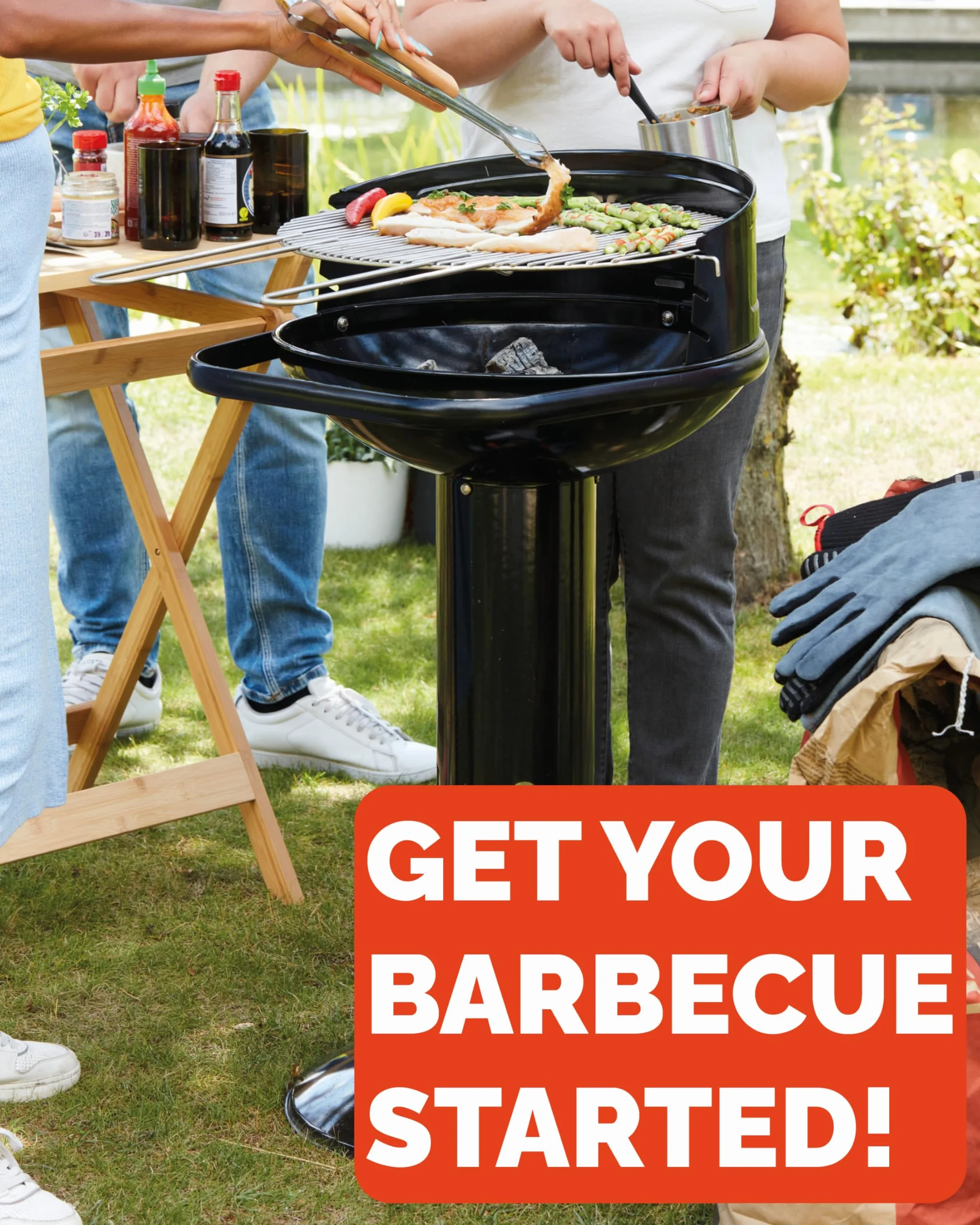 Barbecook Loewy 45 Barbecue au charbon pare-vent noir 43x43x97cm