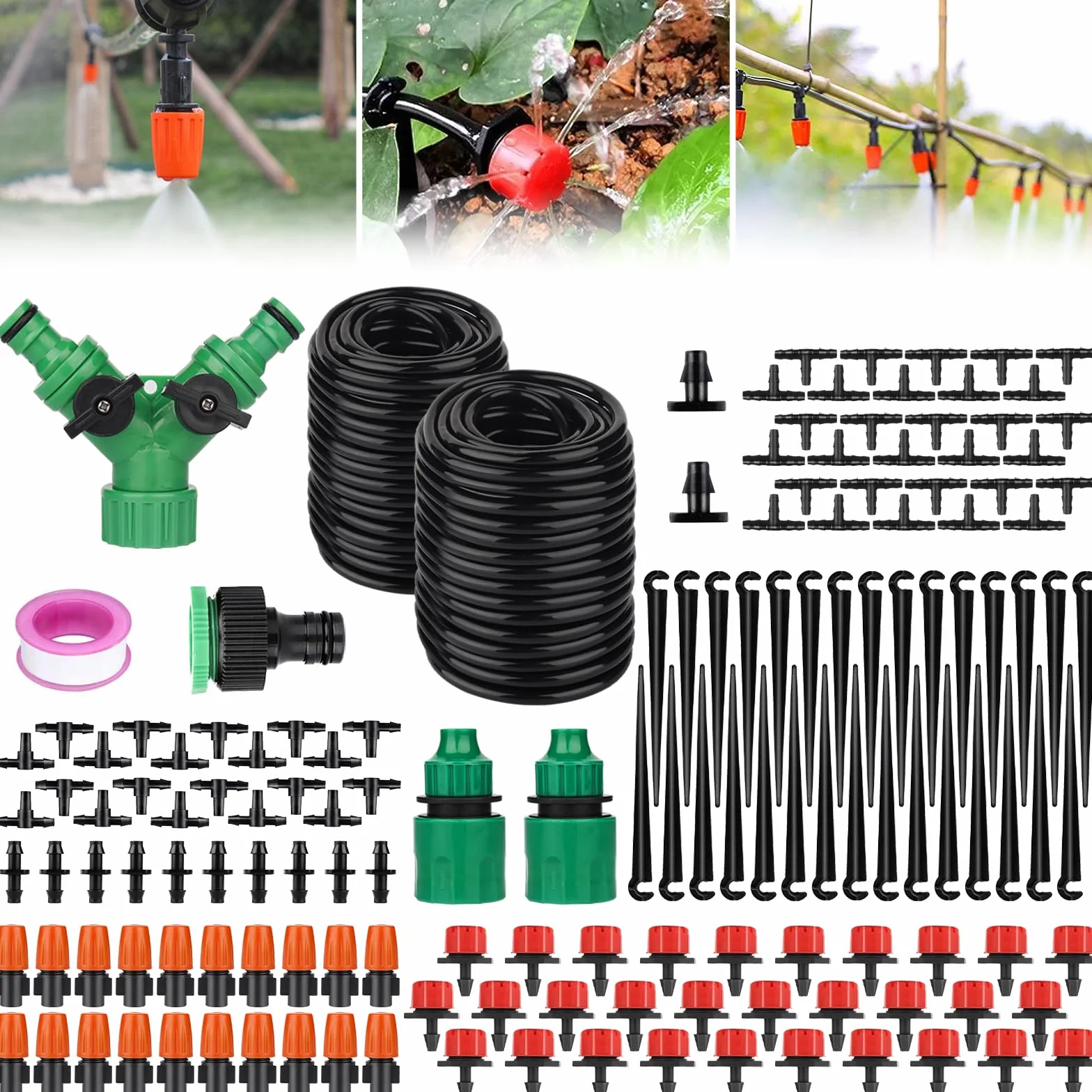 Kit d'irrigation Goutte à Goutte 149 Pièces, Système d'Arrosage Automatique avec Tuyau 30M pour Jardin Plantes
