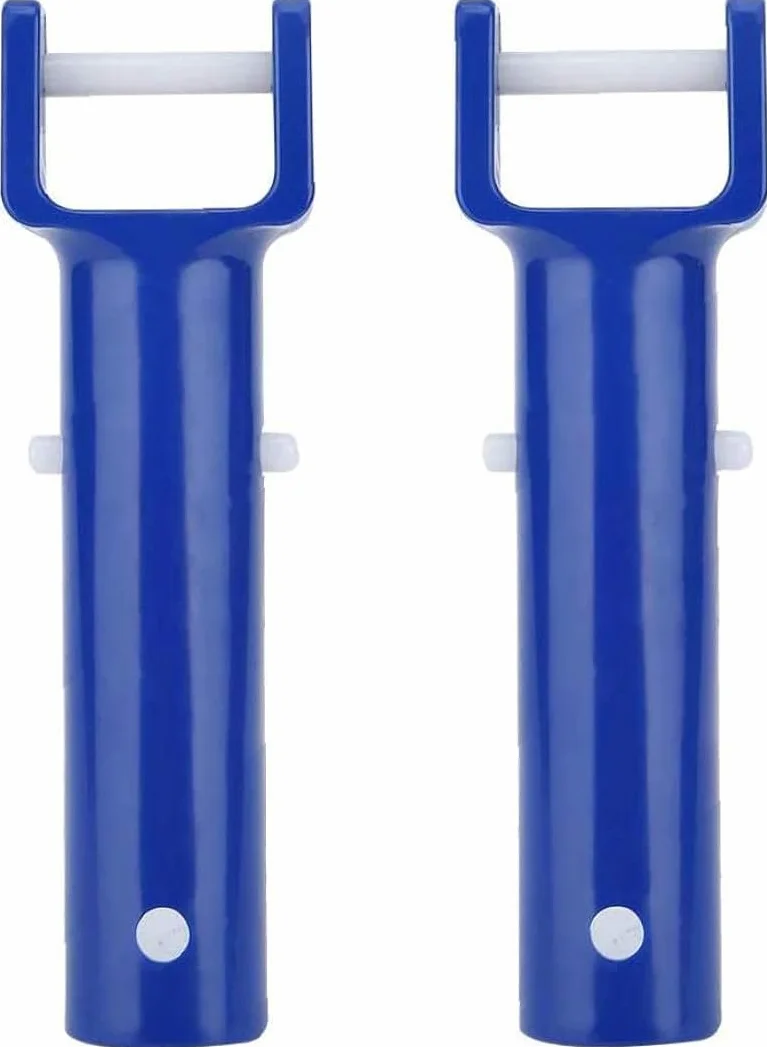 Brosse de Piscine Tête Poignée Rechange Plastique Bleu 2PCS Entretien Nettoyage
