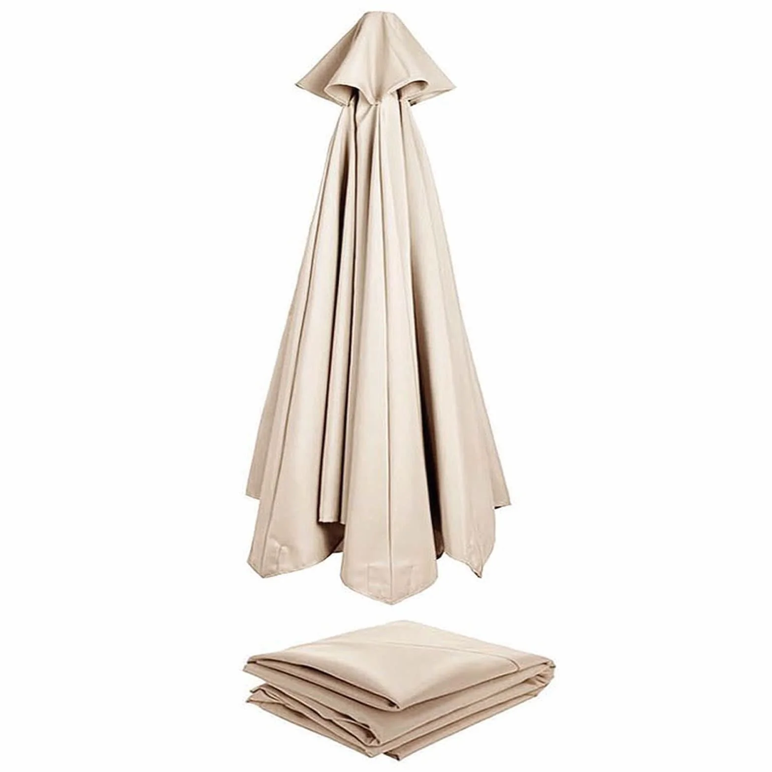 Housse de Remplacement Toile de Parasol Jardin 2.7m 3.0m pour 6 Bras 8 Bras
