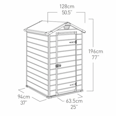 Manor Abri de jardin en résine 4 x 3 m
