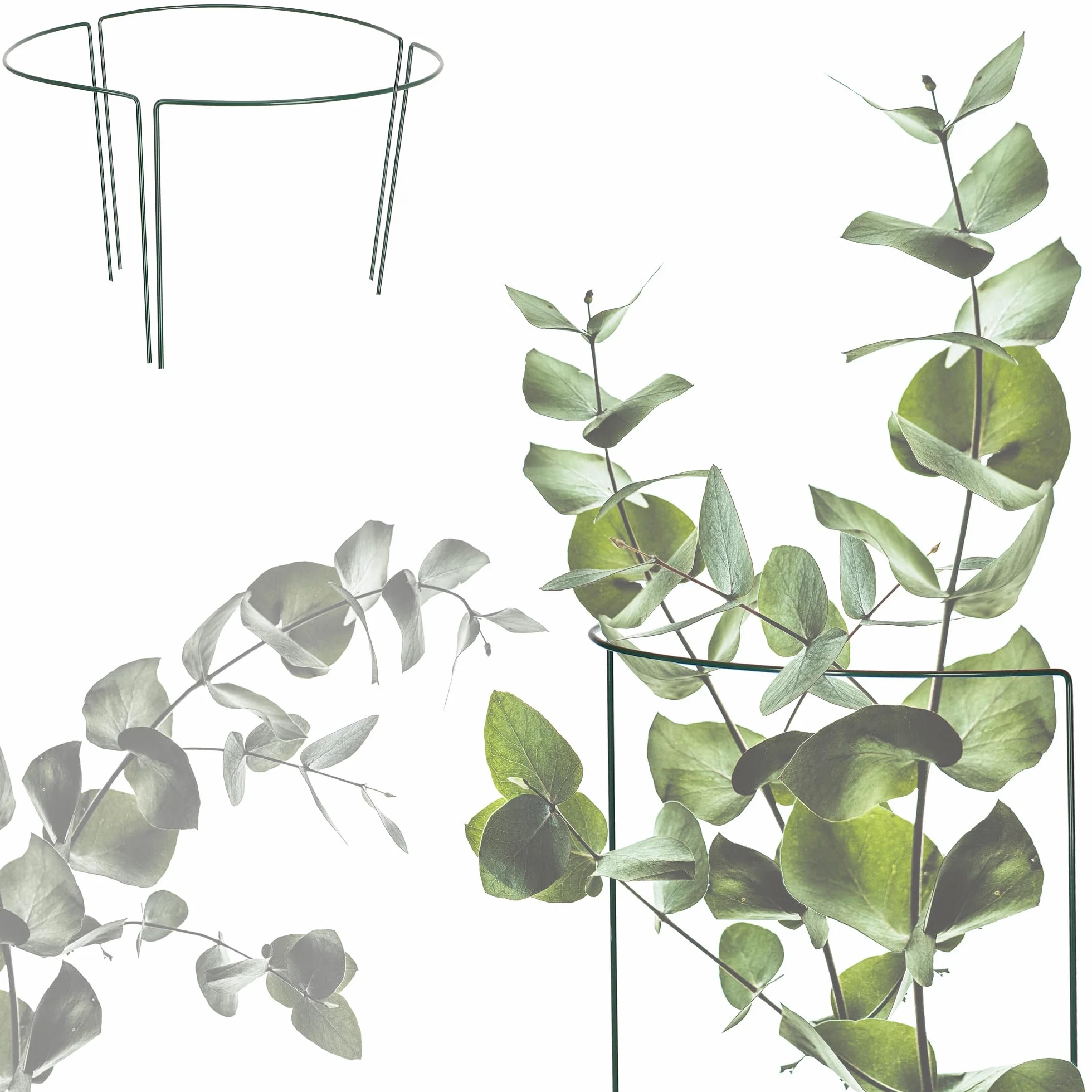 COM-FOUR® 3X Porte-Fleurs Support de vivaces pour Fleurs 35 cm - Support de rosiers Plantes Jardin Balcon